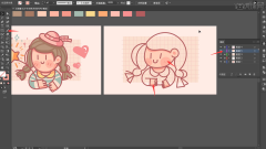 绘制出头发暗部的